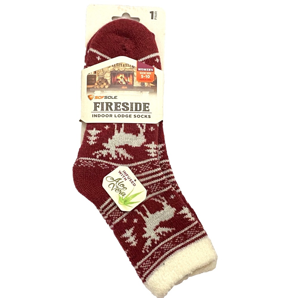 Sof Sole Women's Fireside Cozy Lodge Socks Size 5-10 Aloe Infused - New